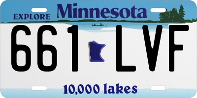 MN license plate 661LVF