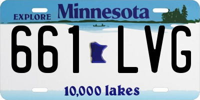 MN license plate 661LVG