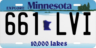 MN license plate 661LVI
