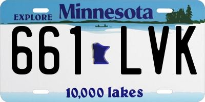 MN license plate 661LVK