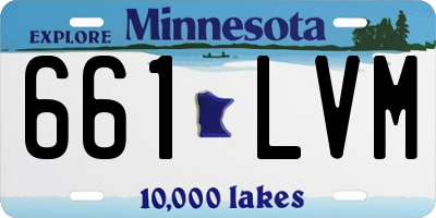 MN license plate 661LVM