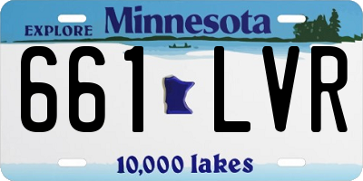 MN license plate 661LVR
