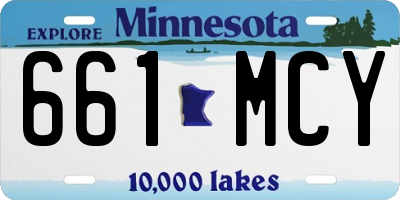 MN license plate 661MCY
