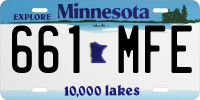 MN license plate 661MFE