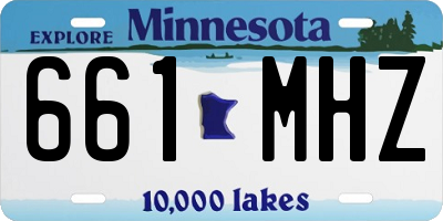 MN license plate 661MHZ