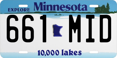 MN license plate 661MID