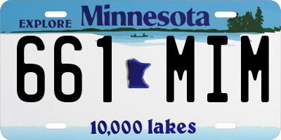 MN license plate 661MIM