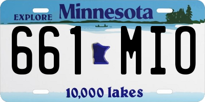 MN license plate 661MIO