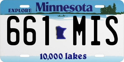 MN license plate 661MIS