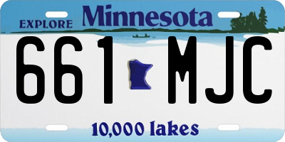 MN license plate 661MJC