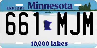 MN license plate 661MJM