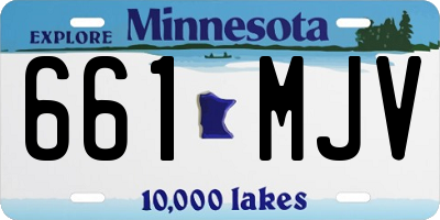MN license plate 661MJV