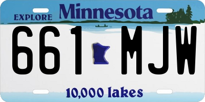MN license plate 661MJW