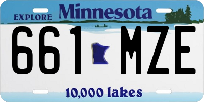 MN license plate 661MZE