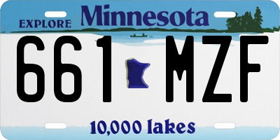 MN license plate 661MZF