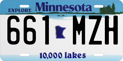 MN license plate 661MZH