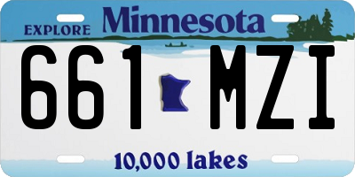 MN license plate 661MZI