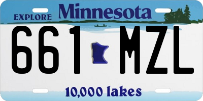 MN license plate 661MZL