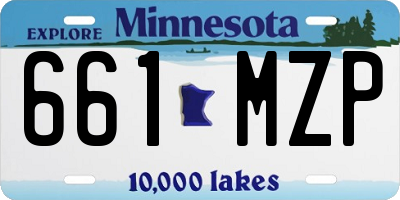 MN license plate 661MZP