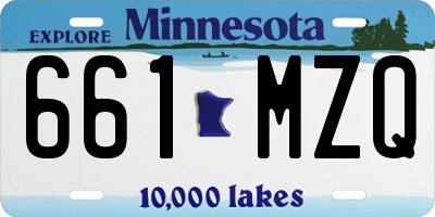 MN license plate 661MZQ