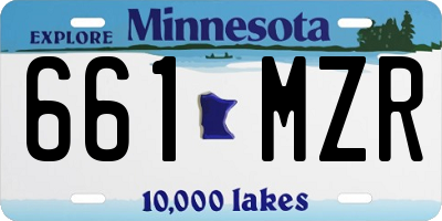 MN license plate 661MZR