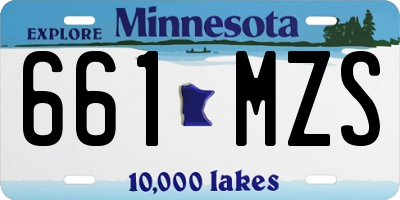 MN license plate 661MZS