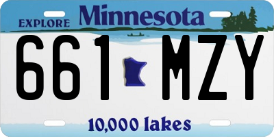 MN license plate 661MZY