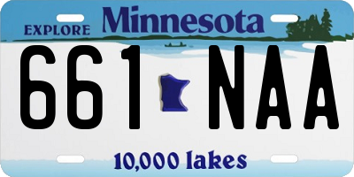MN license plate 661NAA