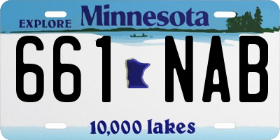 MN license plate 661NAB