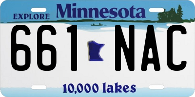 MN license plate 661NAC