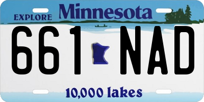 MN license plate 661NAD