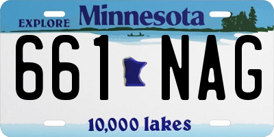 MN license plate 661NAG