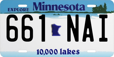 MN license plate 661NAI