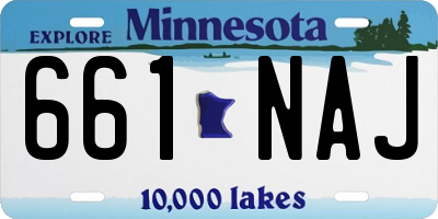 MN license plate 661NAJ