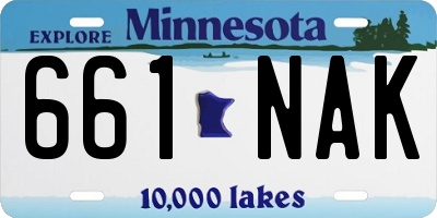 MN license plate 661NAK