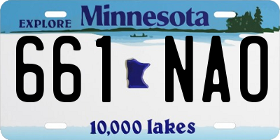 MN license plate 661NAO