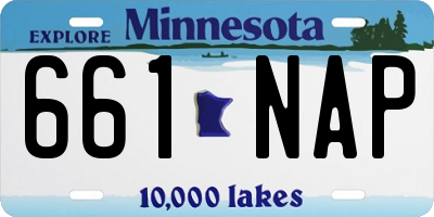 MN license plate 661NAP