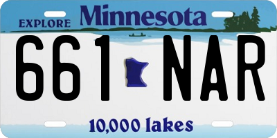 MN license plate 661NAR