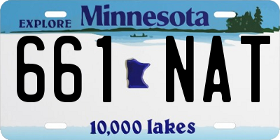 MN license plate 661NAT