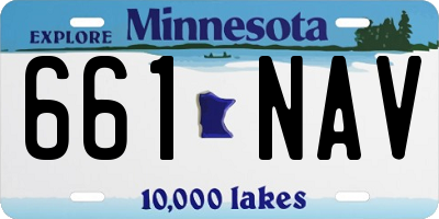 MN license plate 661NAV