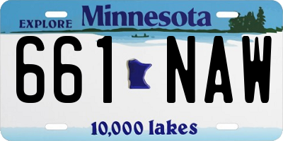 MN license plate 661NAW