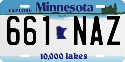 MN license plate 661NAZ