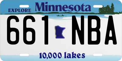 MN license plate 661NBA