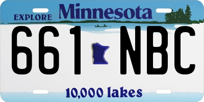 MN license plate 661NBC