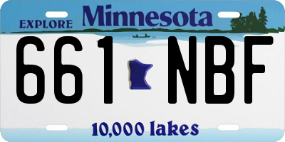 MN license plate 661NBF
