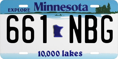 MN license plate 661NBG