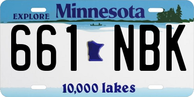 MN license plate 661NBK