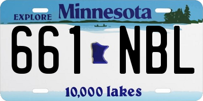 MN license plate 661NBL