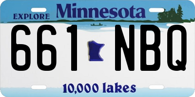 MN license plate 661NBQ