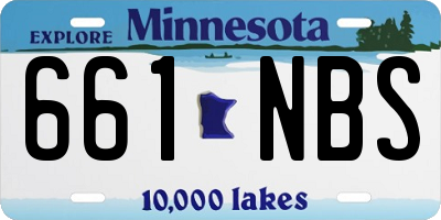 MN license plate 661NBS